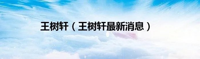 王树轩（王树轩最新消息）